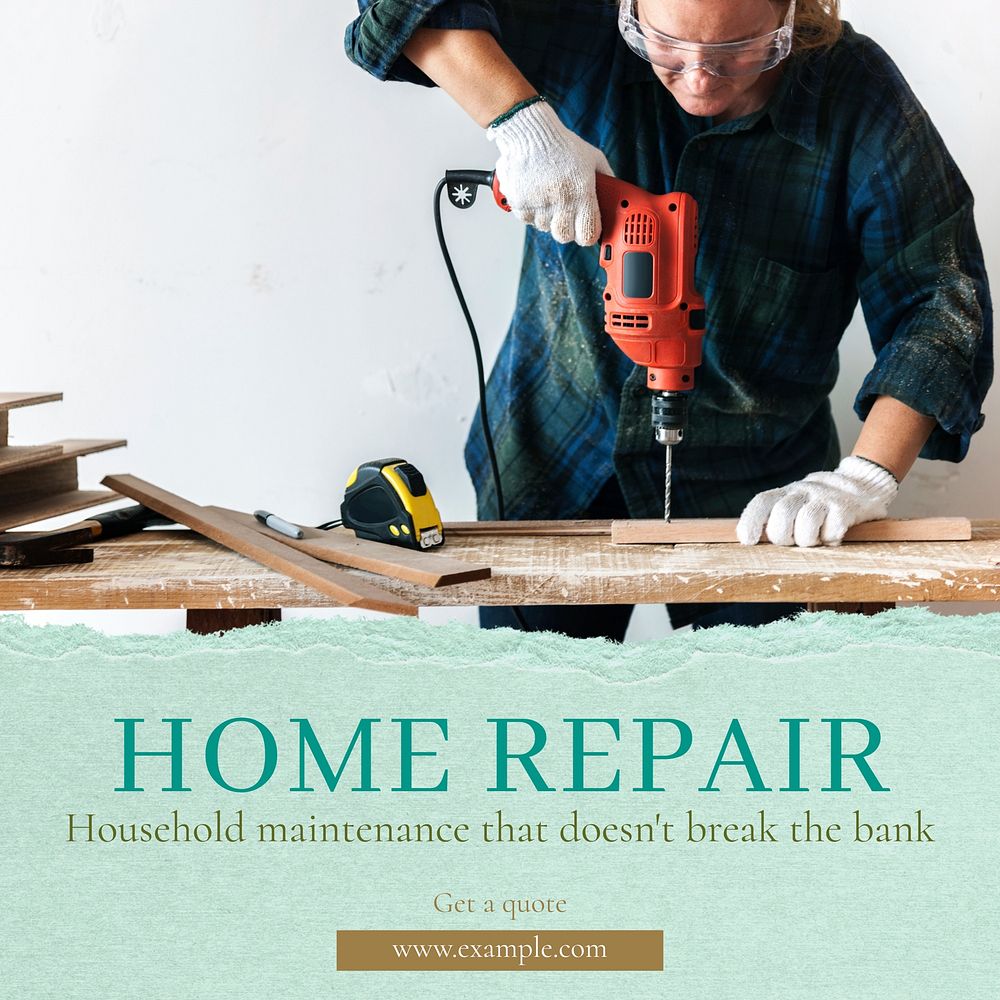 Home repair Facebook post template