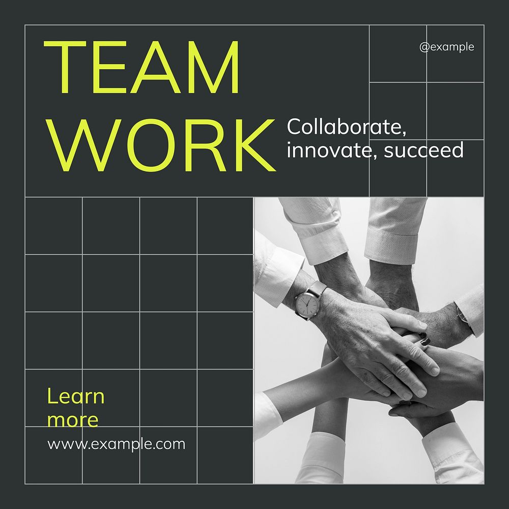 Teamwork Instagram post template