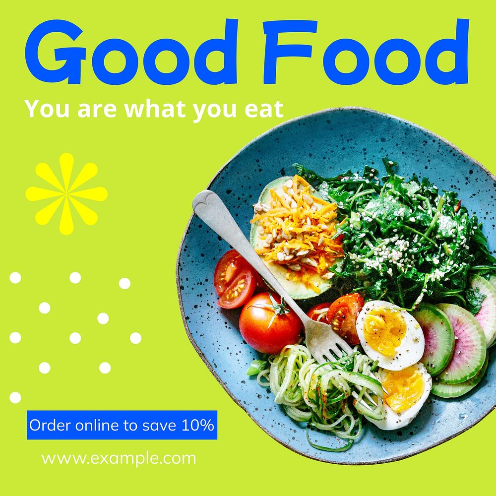 Healthy food Instagram post template