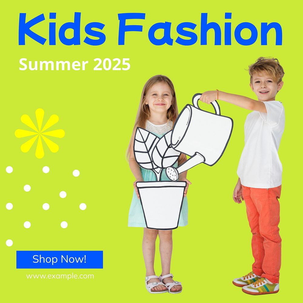 Kids fashion Instagram post template