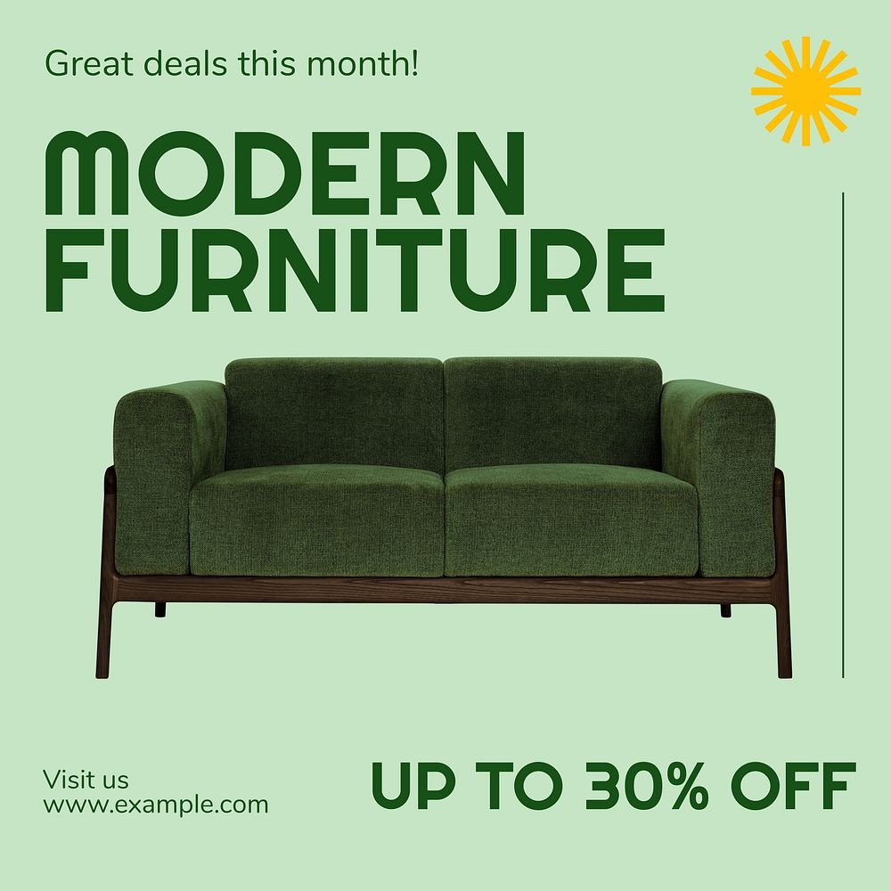 Modern furniture Instagram post template