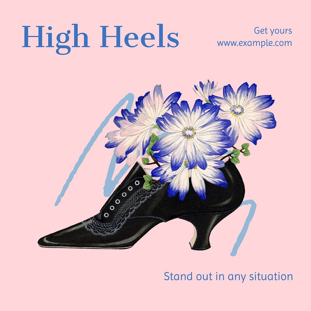 High heels Instagram post template