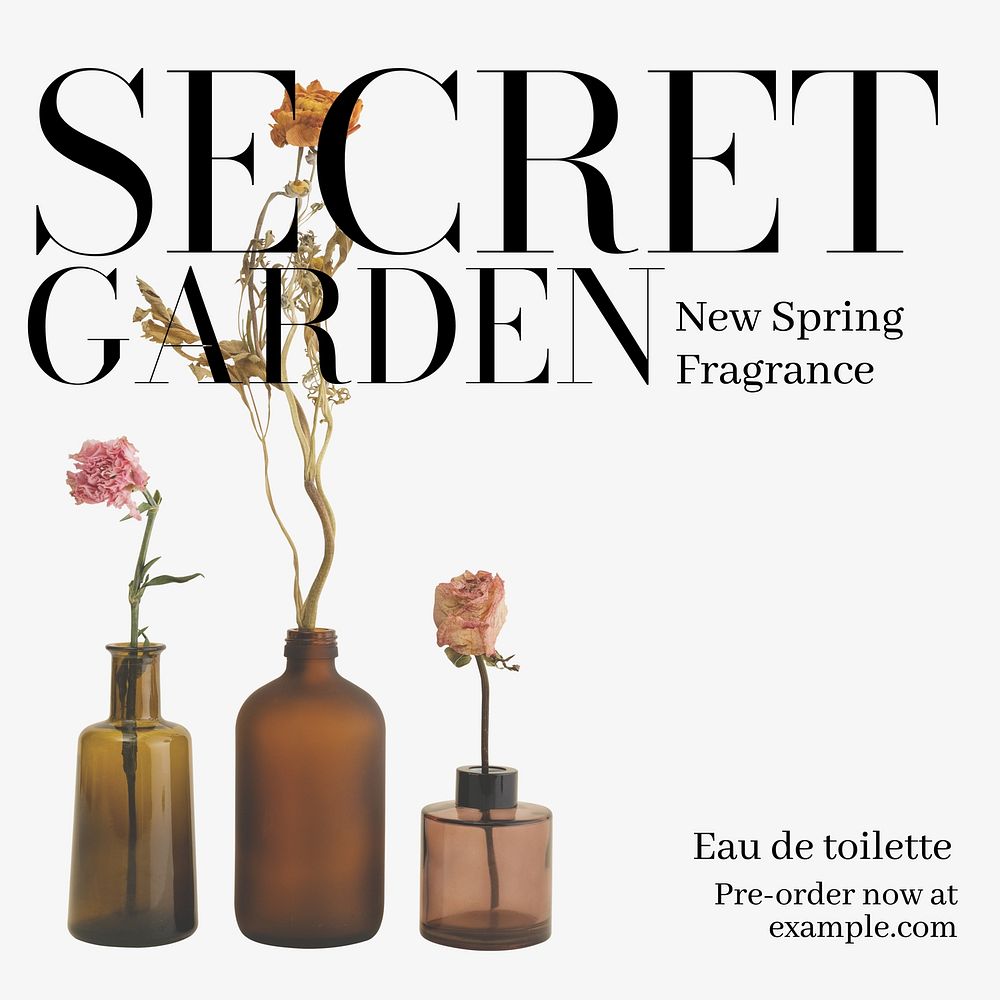 Spring fragrance Instagram post template