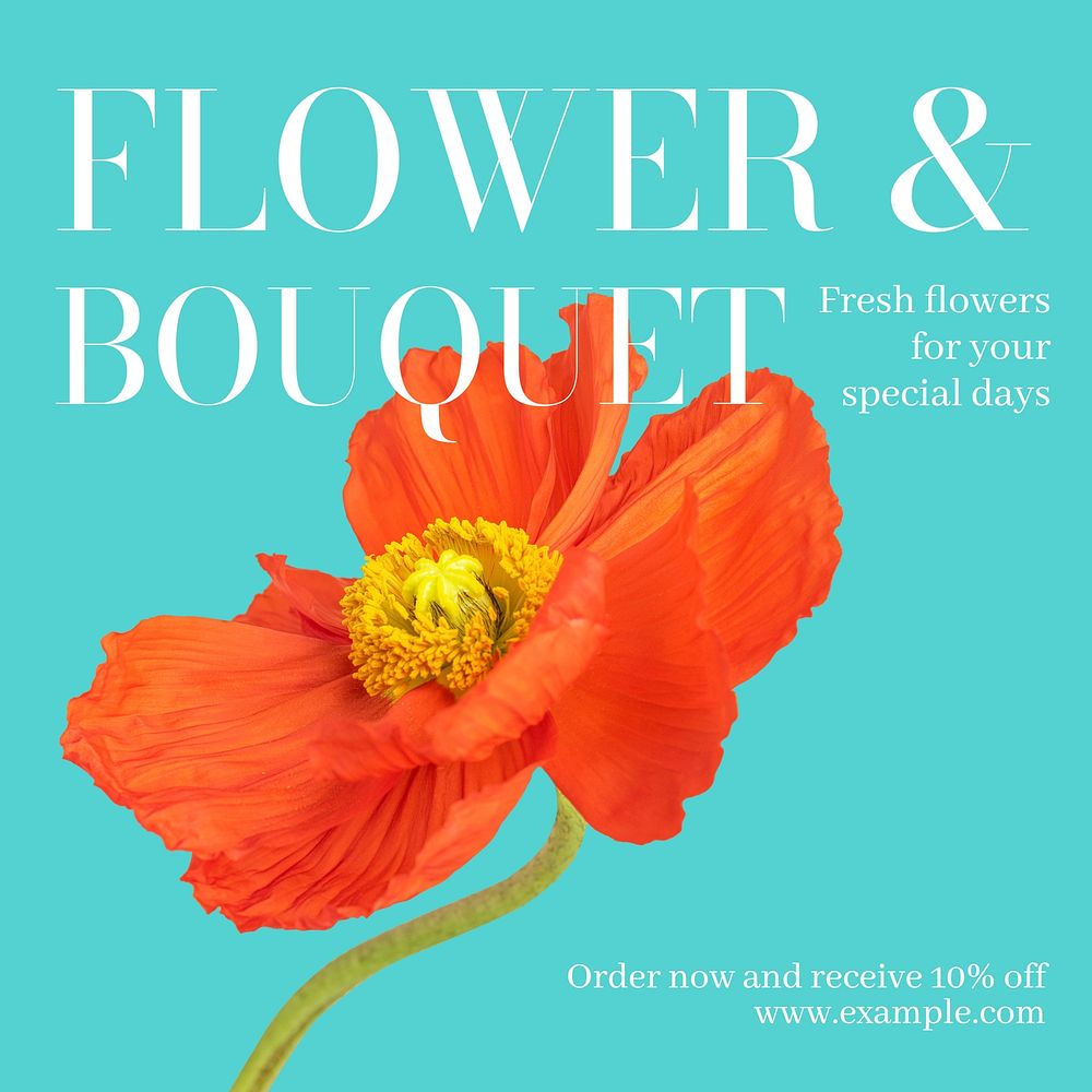 Flower & bouquet Instagram post template