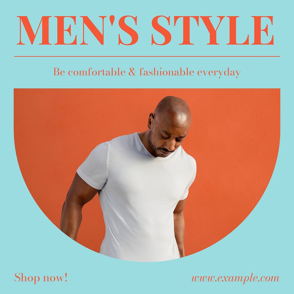 Men's style Instagram post template