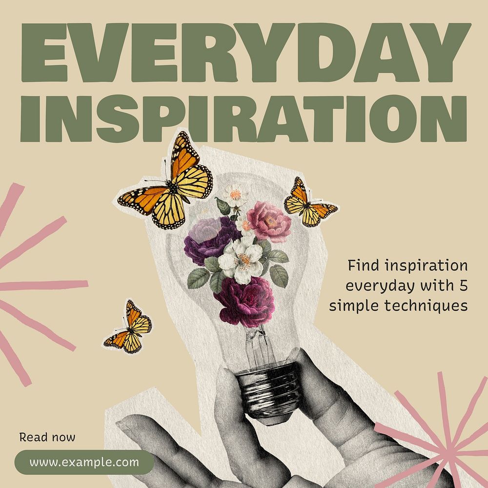 Everyday inspiration article Instagram post template