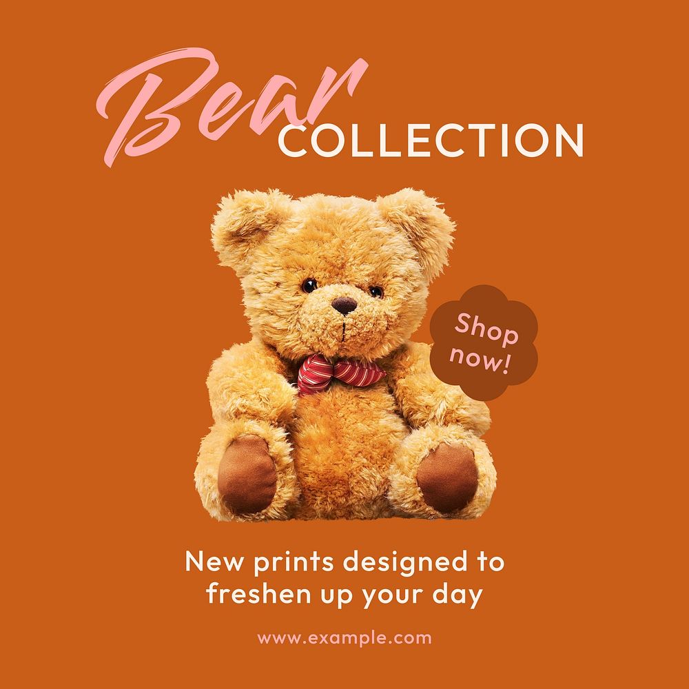 Bear collection Instagram post template