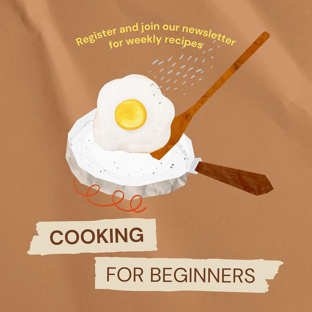 Cooking for beginners Instagram post template