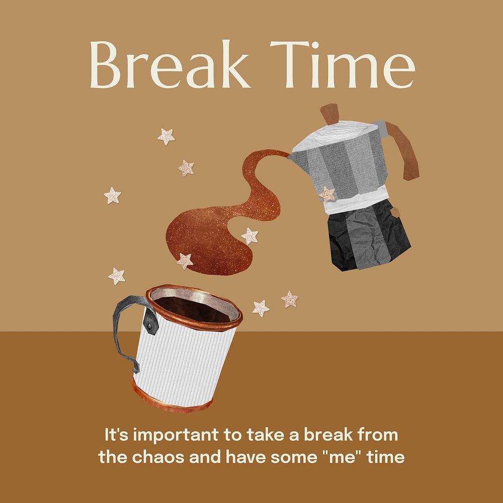 Break time Instagram post template