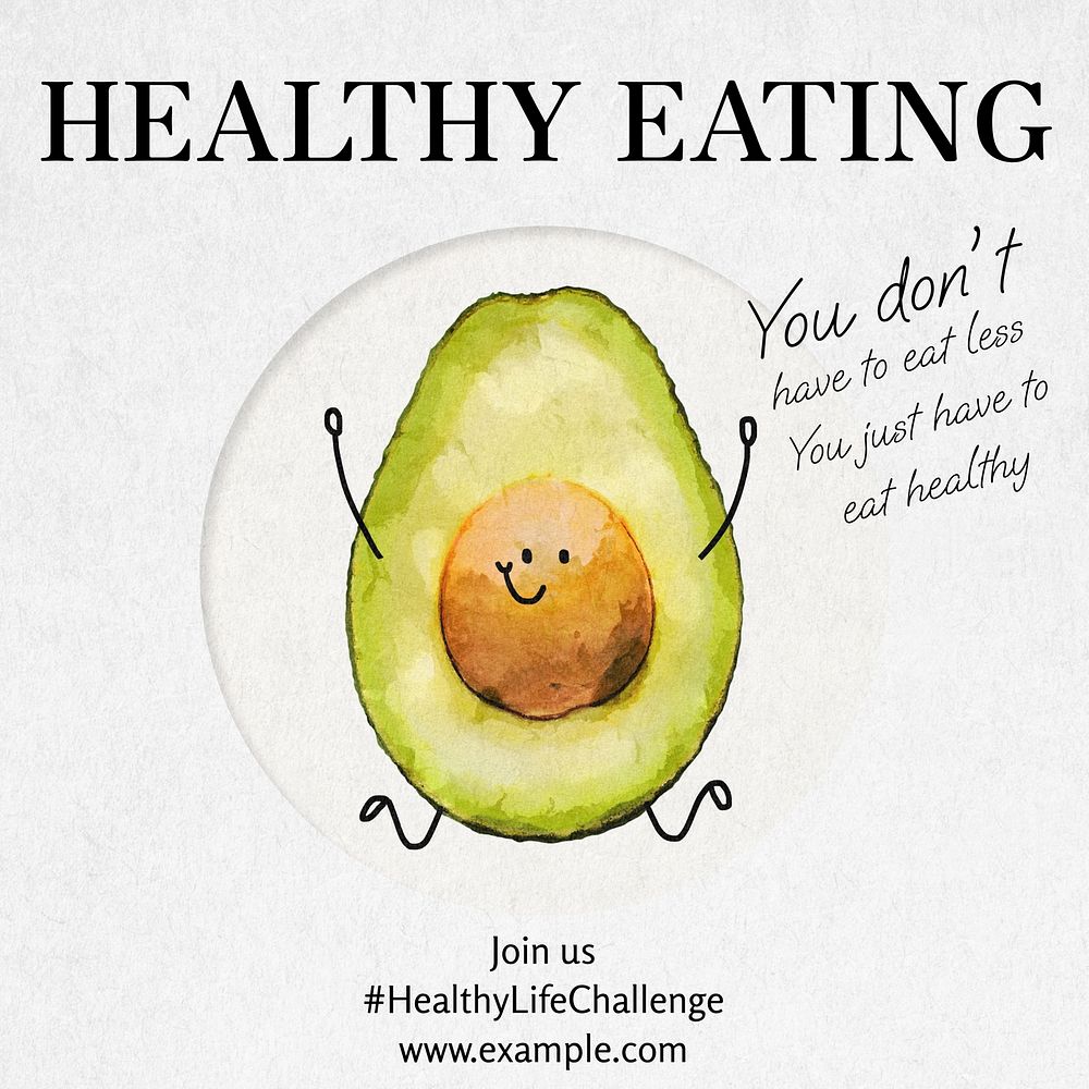 Healthy eating Instagram post template