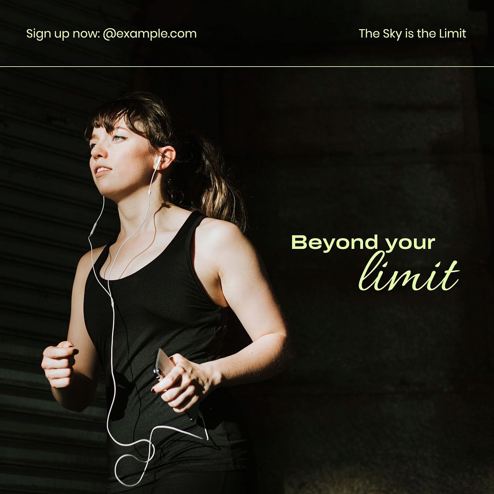 Beyond your limit Instagram post template