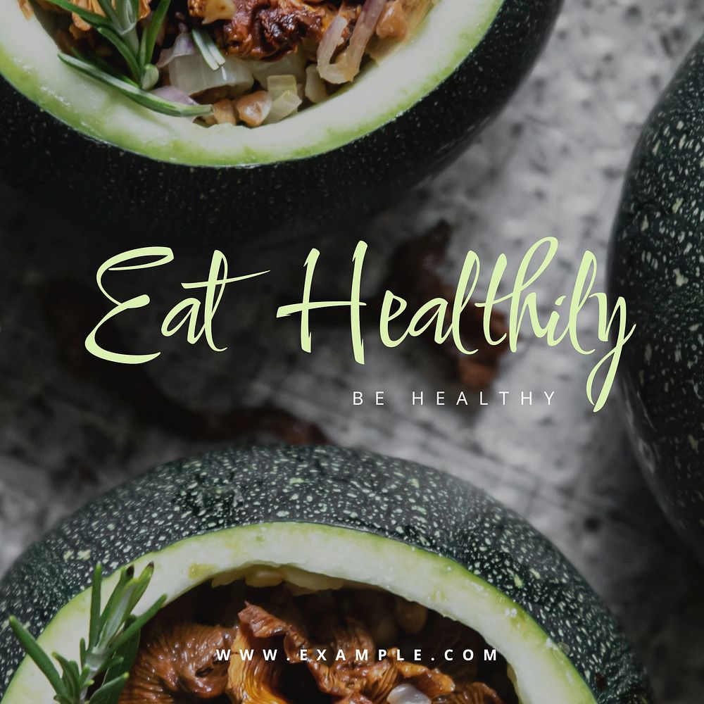 Healthy eating Instagram post templates