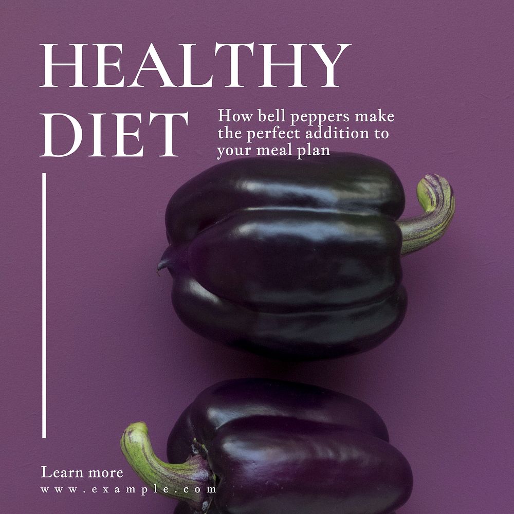 Healthy diet Instagram post template