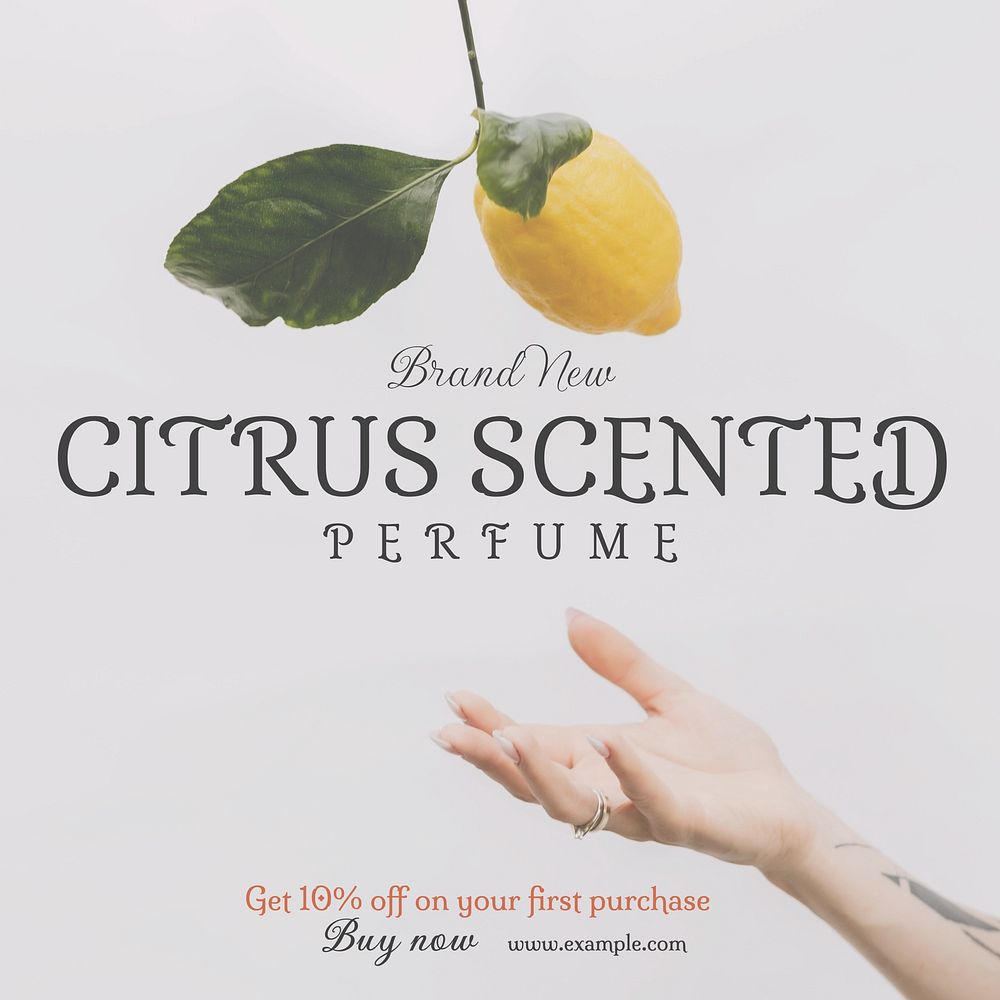 Citrus scented Instagram post template