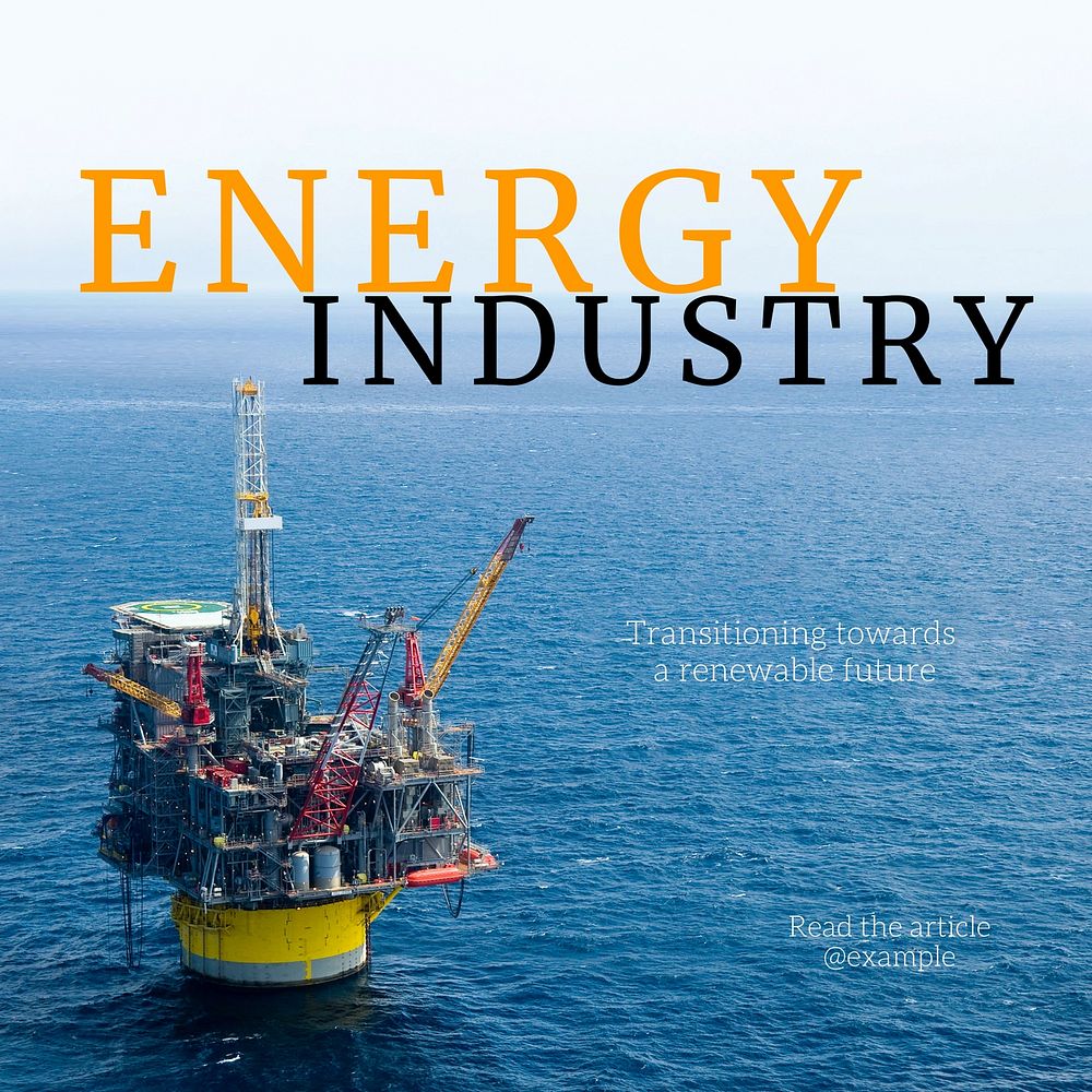 Energy industry Instagram post template