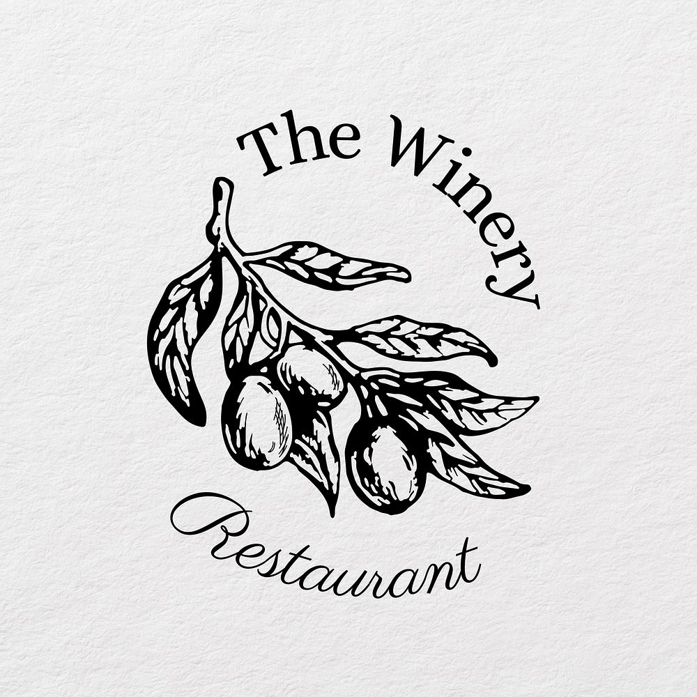 Wine restaurant vintage logo template  