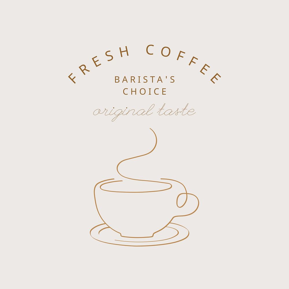 Coffee shop logo template