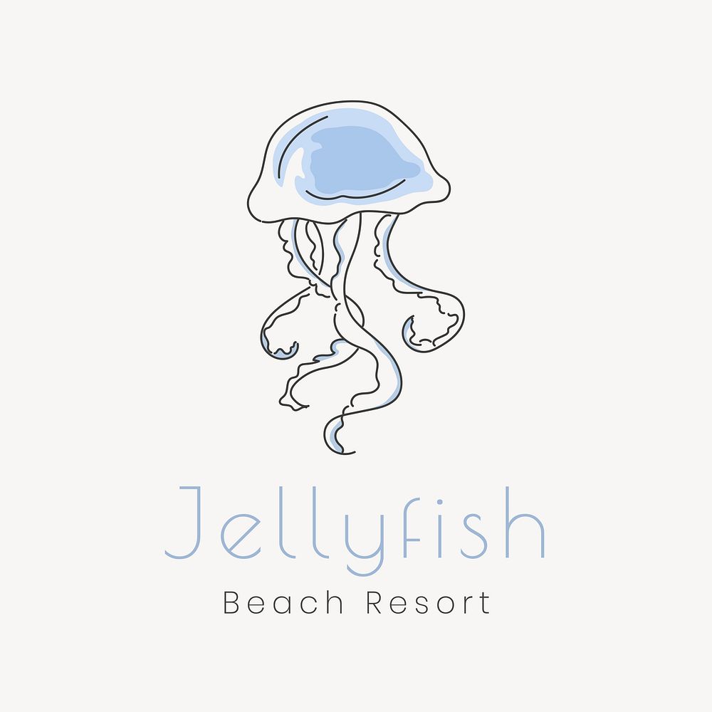 Beach resort logo template