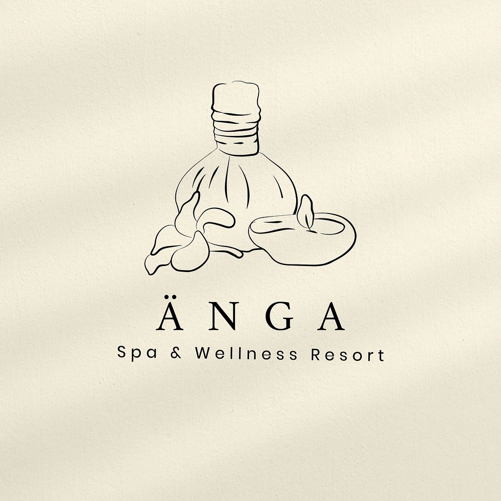 Spa  Wellness resort logo template