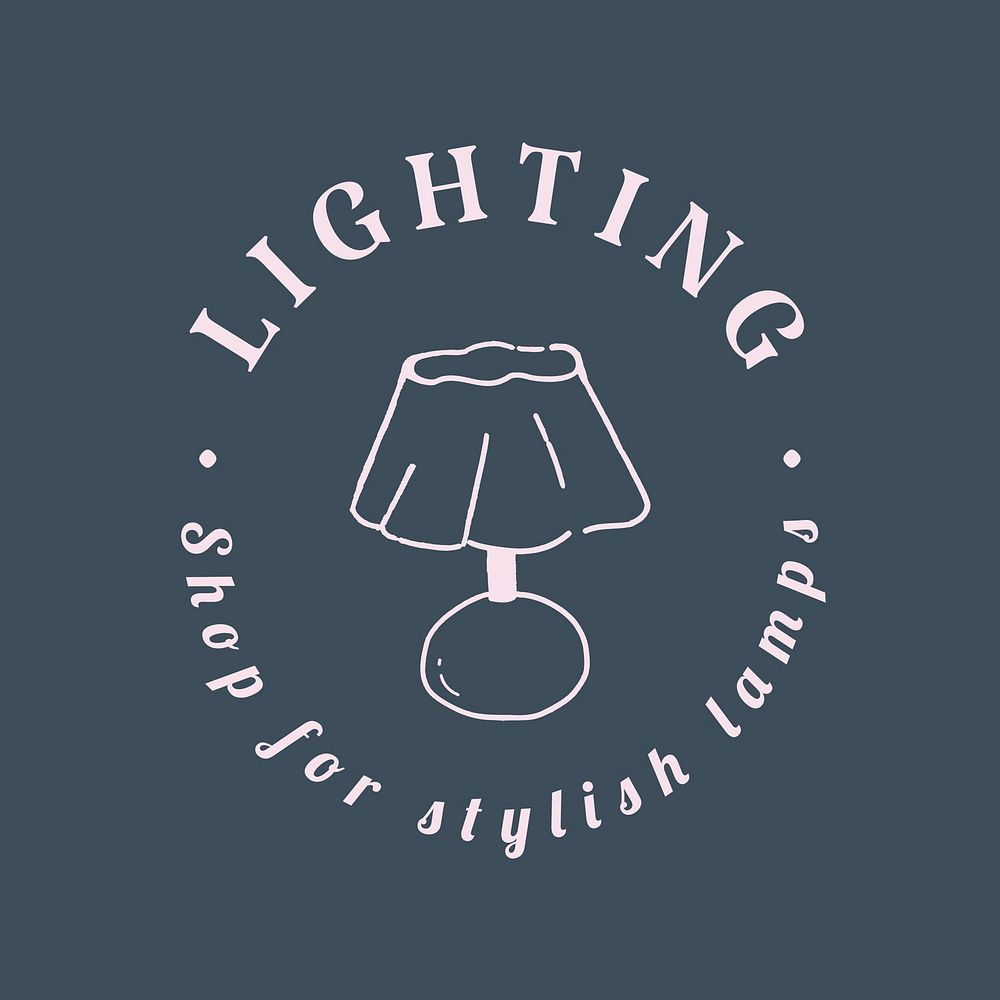 Lamp shop logo template