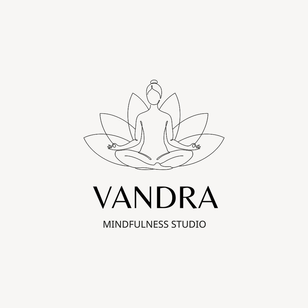 Mindfulness studio logo template