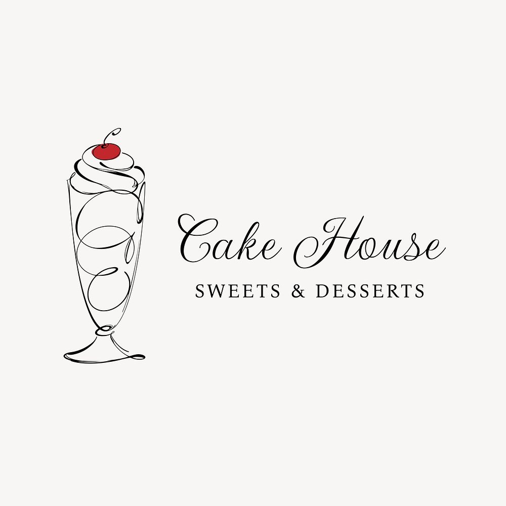 Cafe house logo template