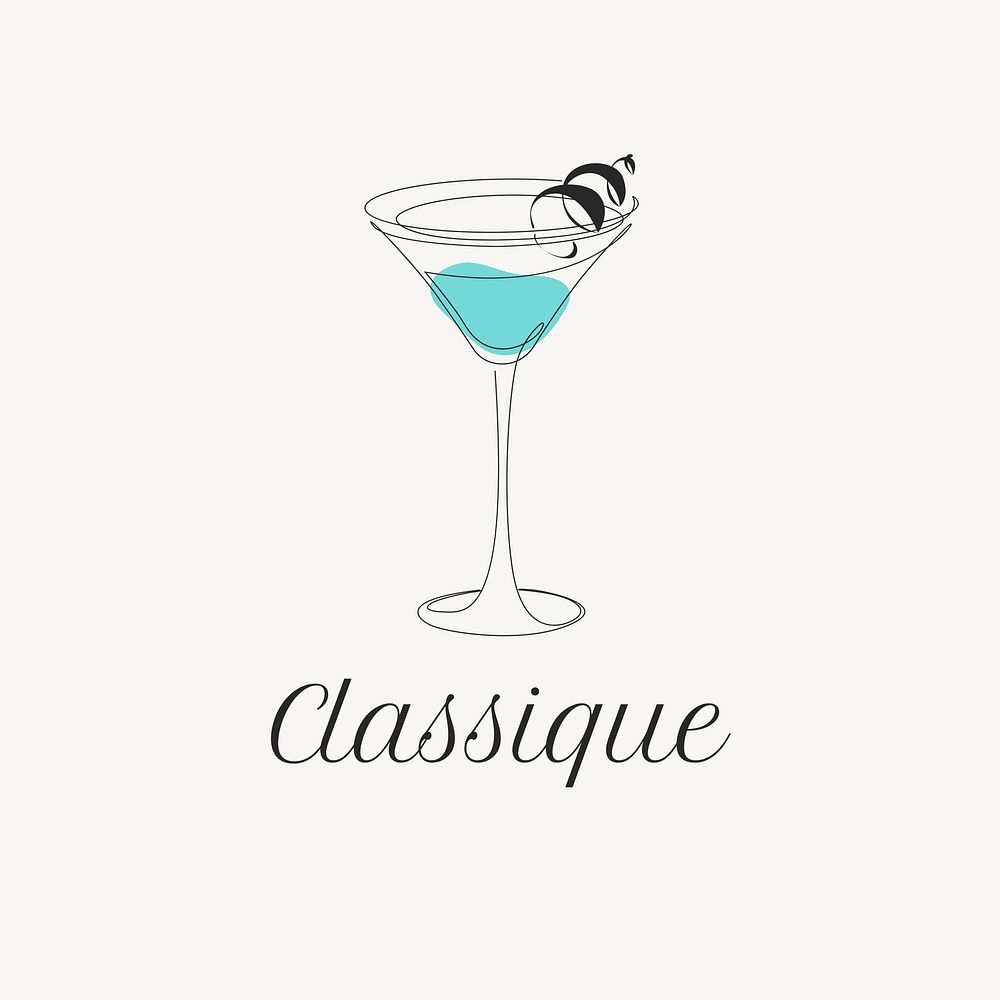 Cocktail logo template