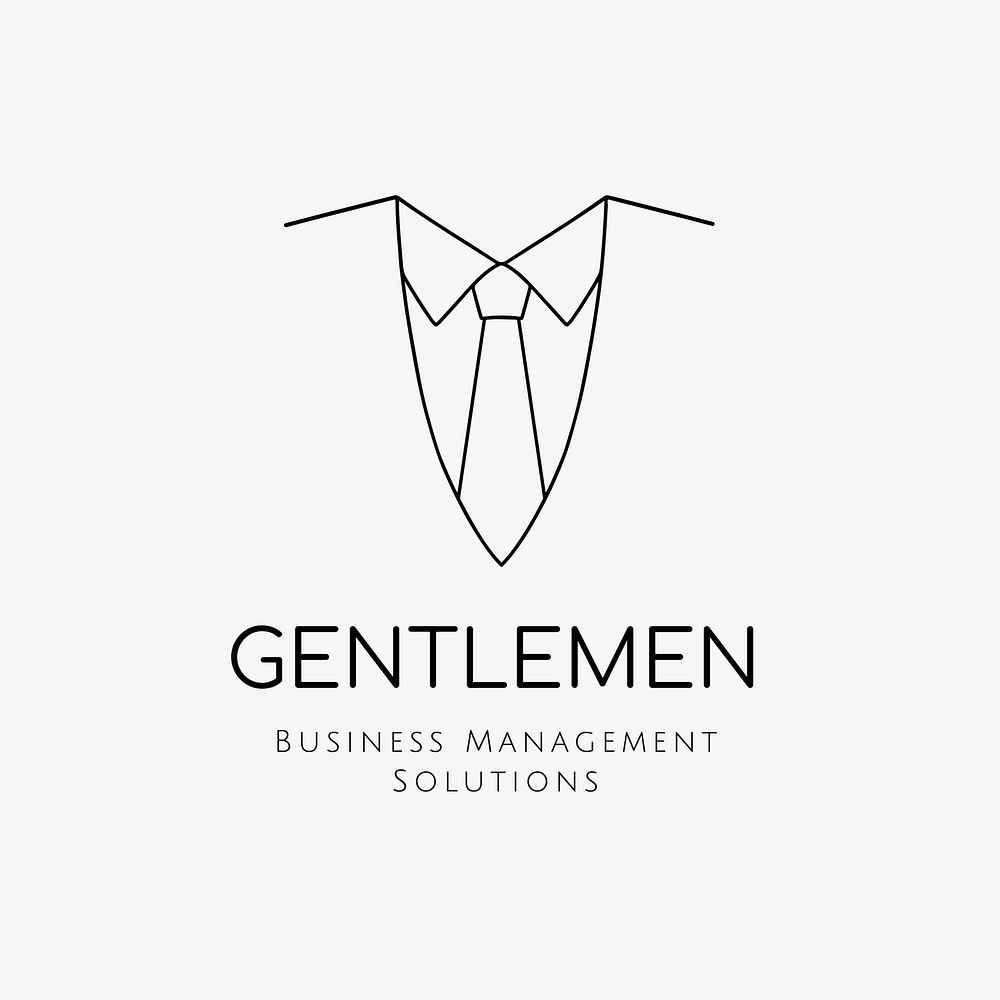 Business management solution  logo, minimal line art design