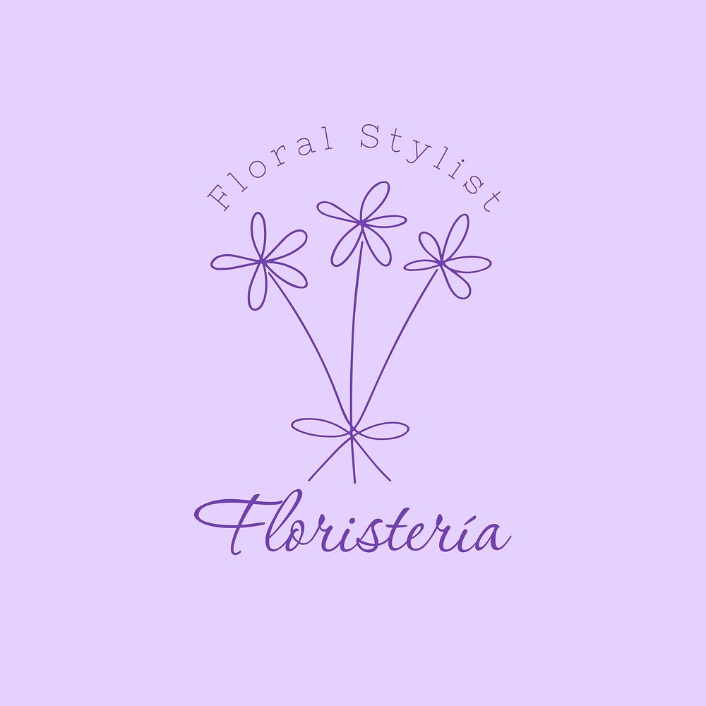 Florist  logo minimal line art 