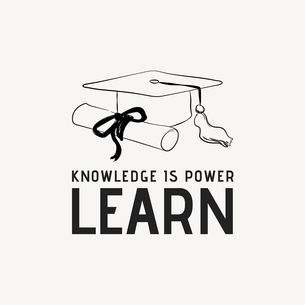 Knowledge is power logo template