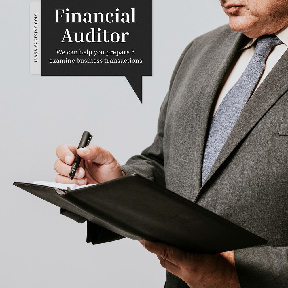 Financial auditor Instagram post template