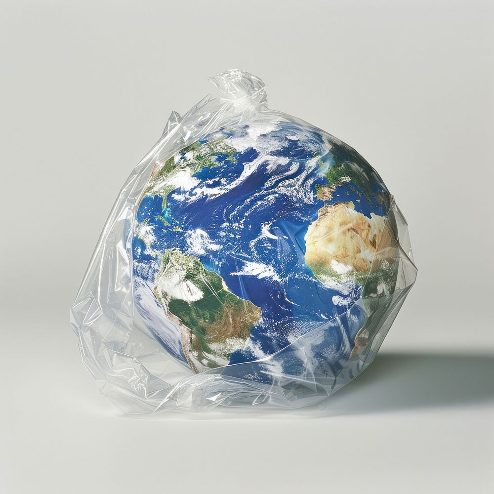 The earth in plastic bag accessories astronomy accessory.