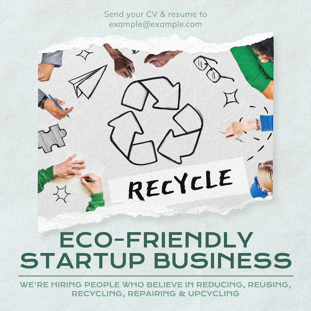 Startup eco-friendly business Instagram post template