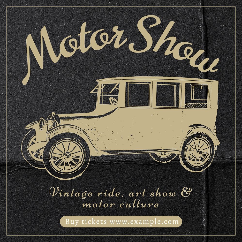 Motor show Instagram post template