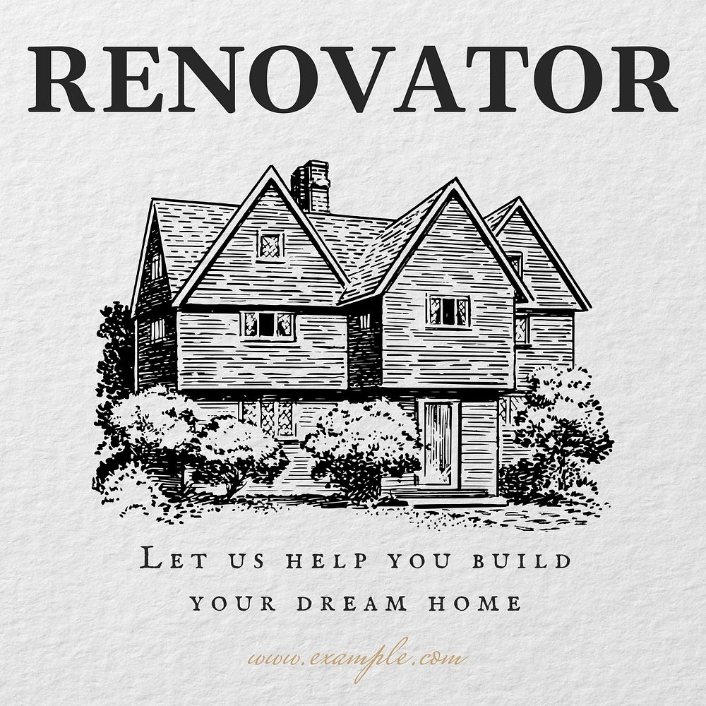 Renovator Instagram post template