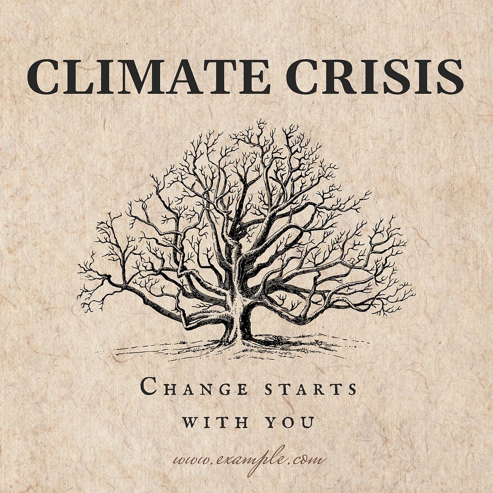 Climate crisis Instagram post template