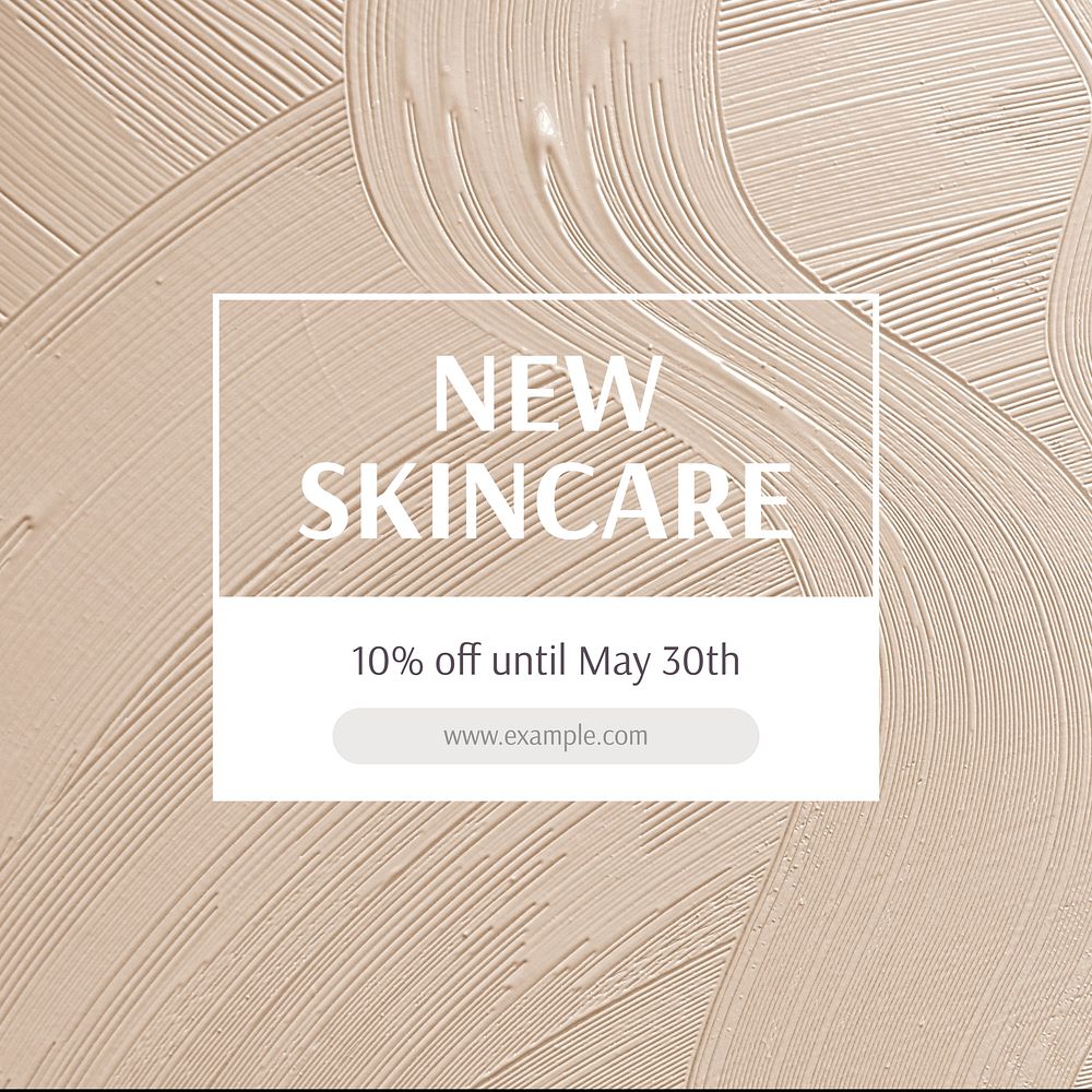 Skincare sale Instagram post template