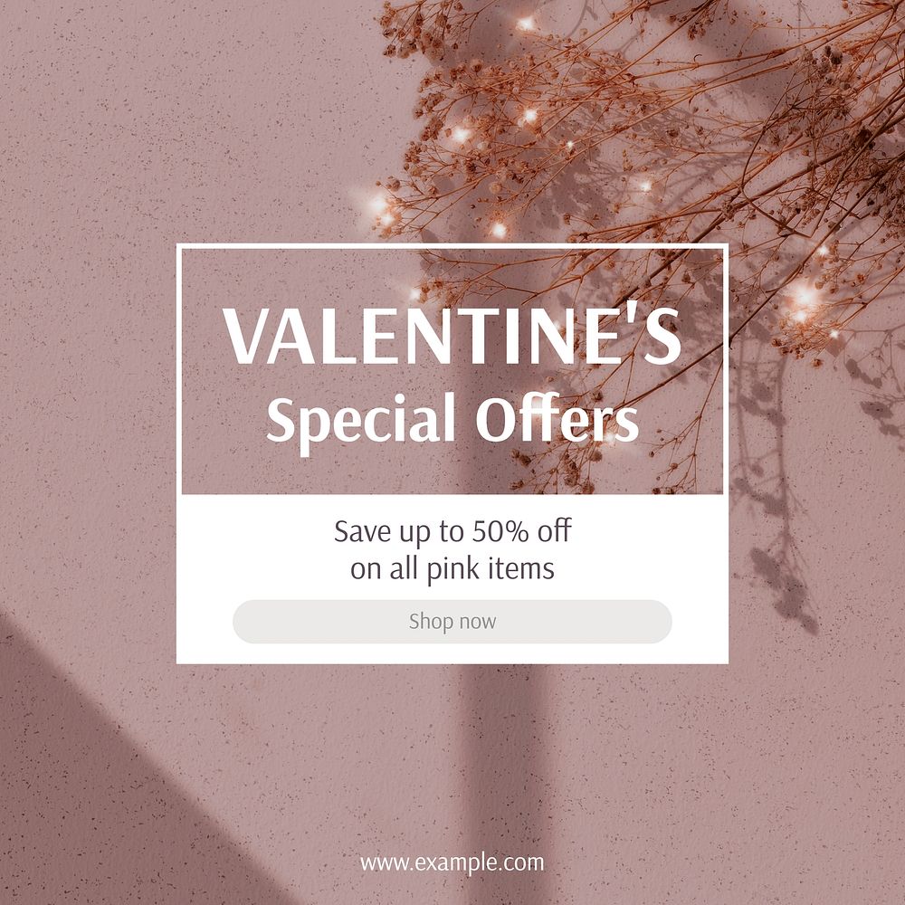 Valentine's sale Instagram post template