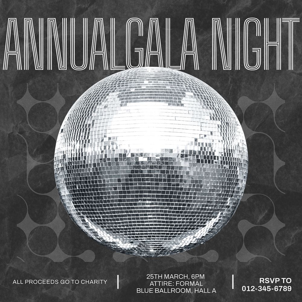 Gala night Instagram post template