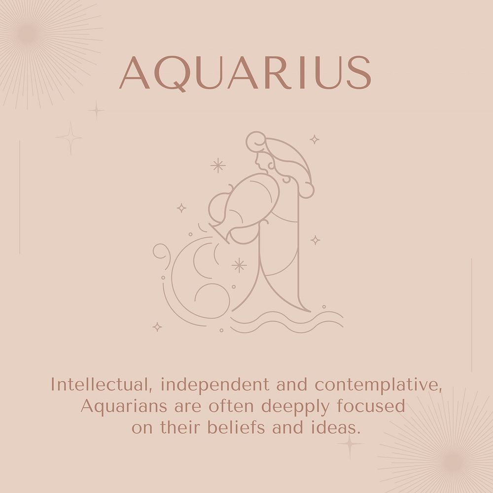 Aquarius aesthetic Facebook ad template