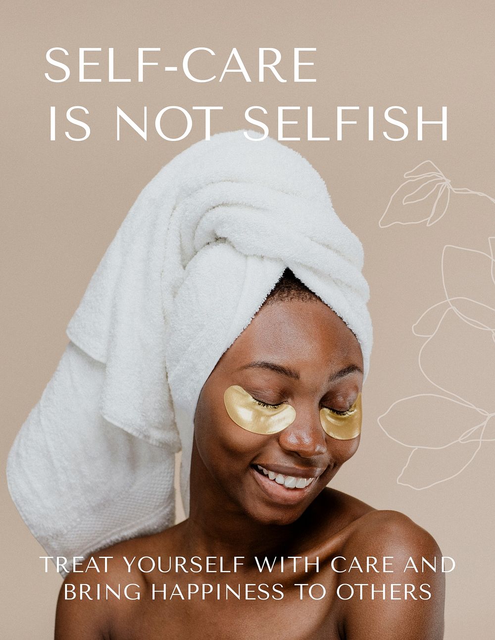 Self care beauty flyer template