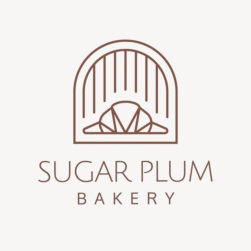 Bakery shop logo template  