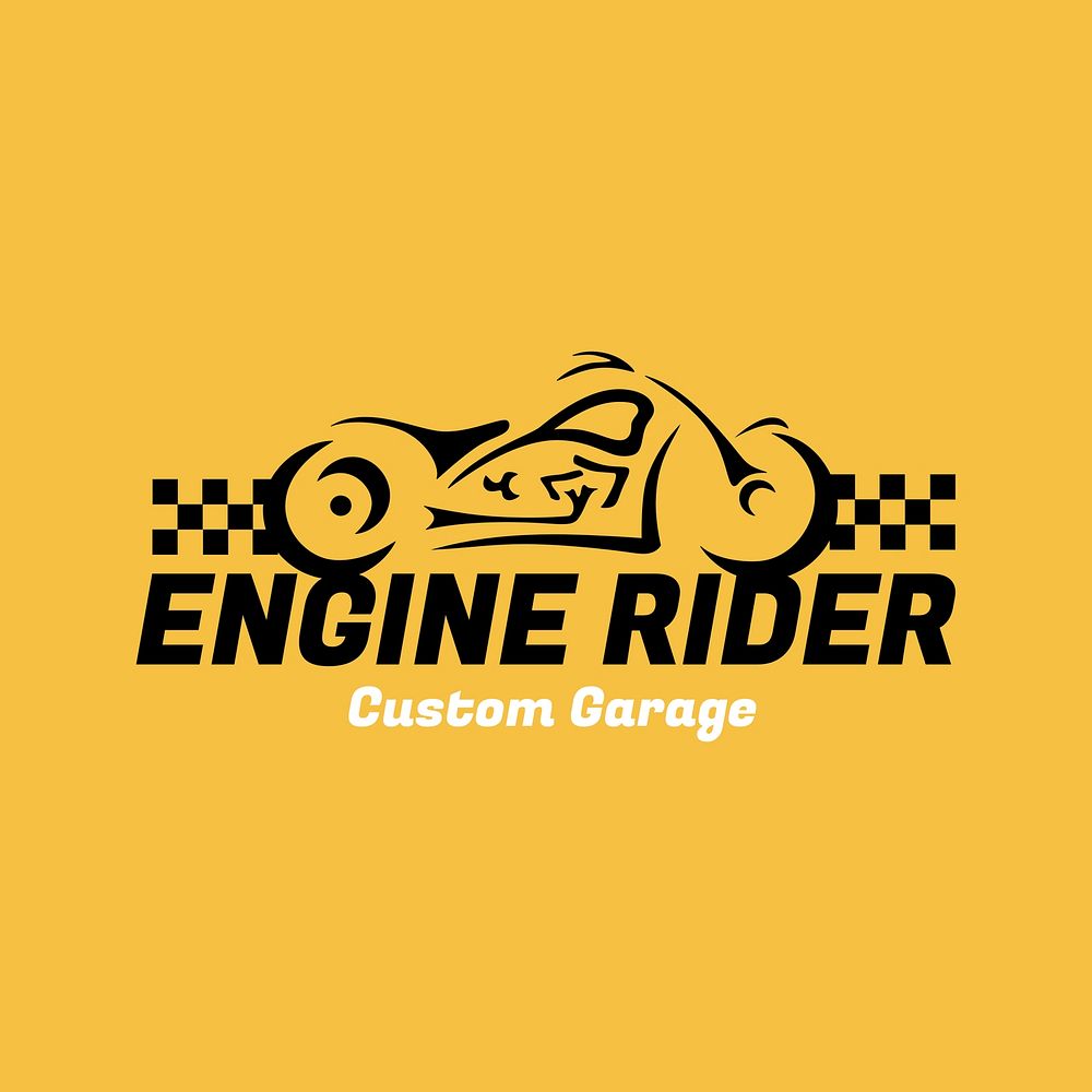Bike garage logo template  