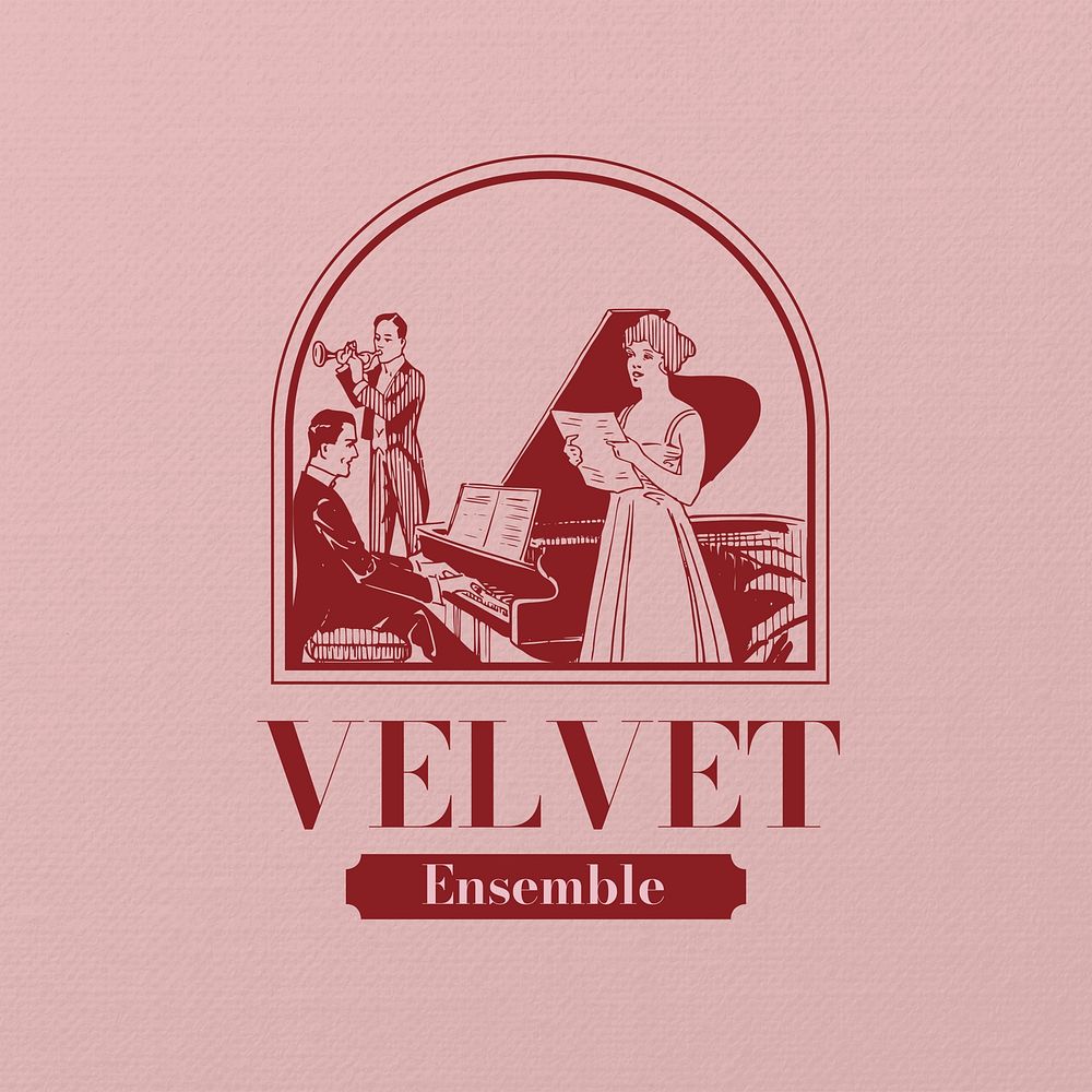 Velvet ensemble logo template  