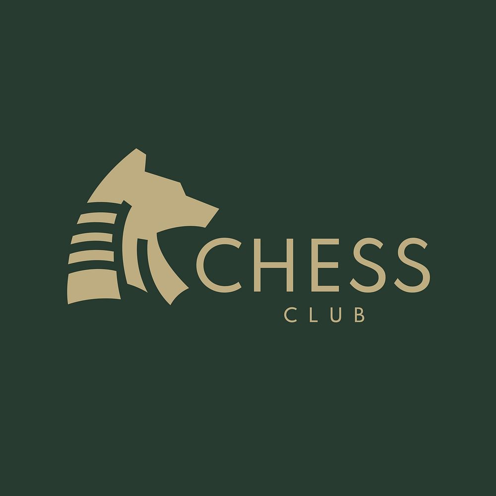 Chess club logo template  