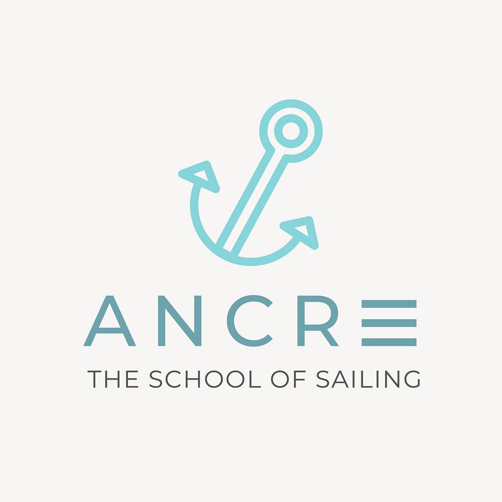 Sailing school logo template  
