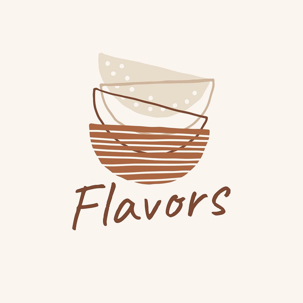 Food flavors logo template