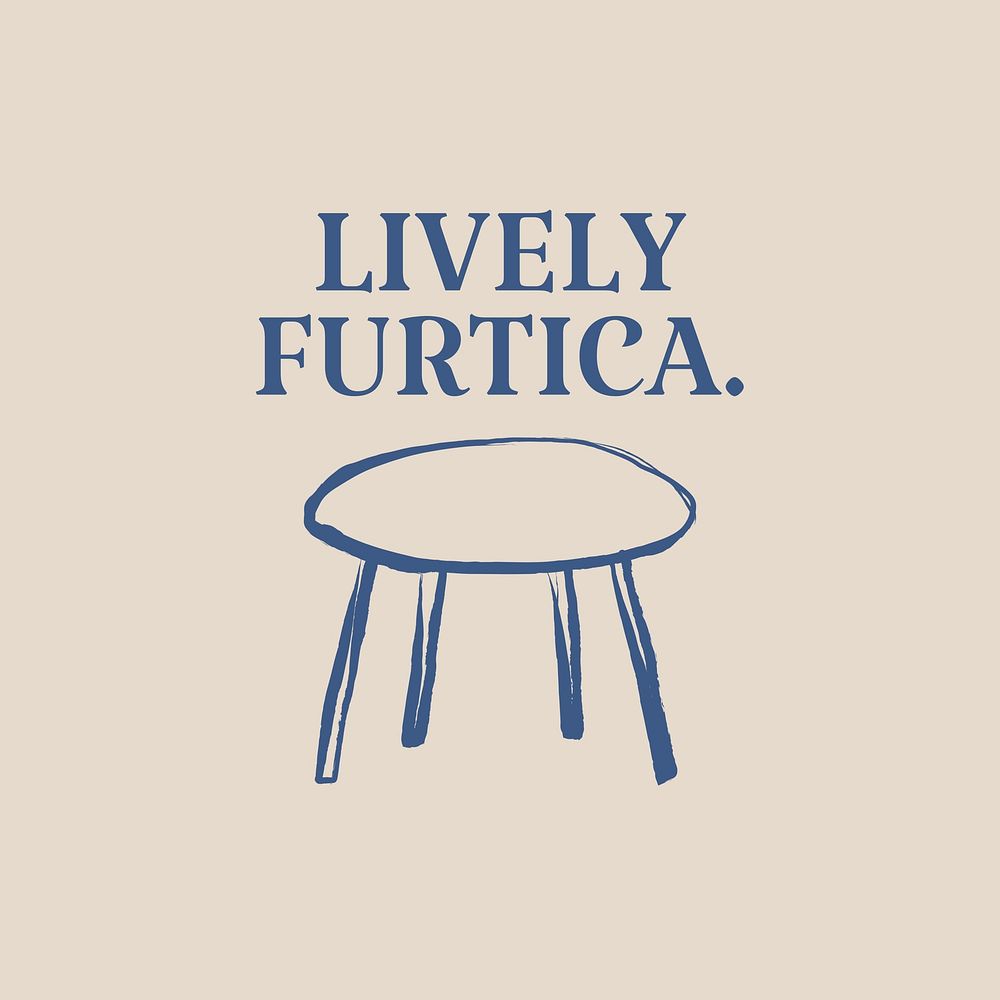 Furniture shop logo template  