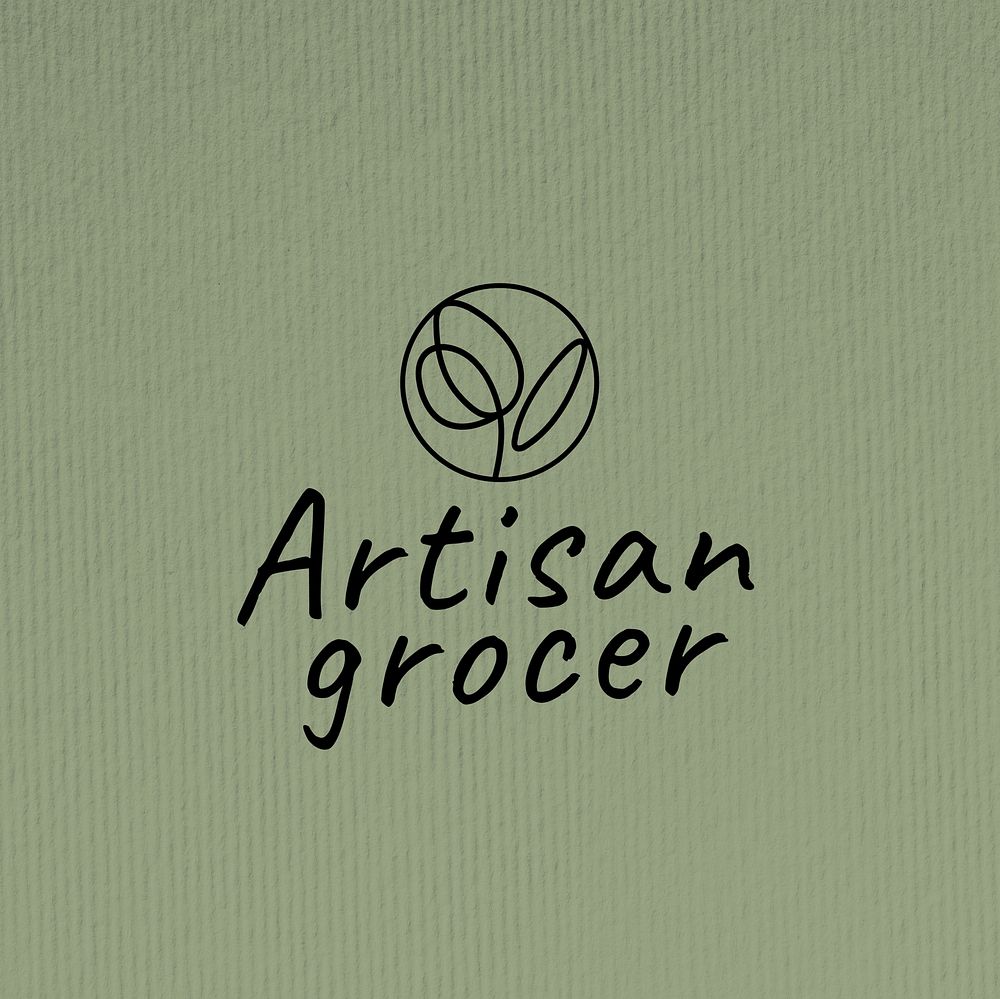 Artisan grocer logo template  