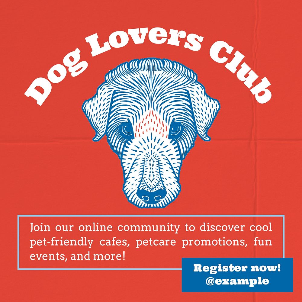 Dog lovers club Instagram post template